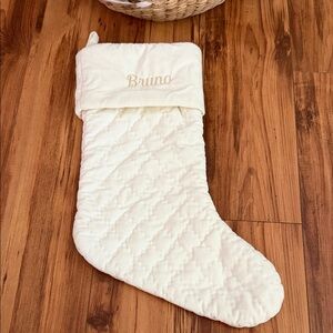 Pottery Bran Cream Quilted Christmas Stocking